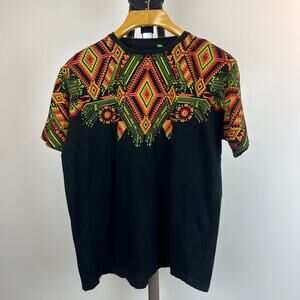Bee Mistic Psychedelic graphic print Cotton Short Sleeve T-Shirt Men's XL